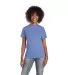 Delta Apparel 14600L   Adult S/S Tee in Royal snow heather front view