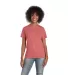 Delta Apparel 14600L   Adult S/S Tee in Red snow heather front view