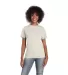 Delta Apparel 14600L   Adult S/S Tee in Putty snow heather front view