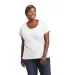 Delta Apparel 19400C   Ladies' Curvy Tee in White front view