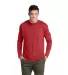 Delta Apparel 616535   Adult L/S Tee in Cardinal front view