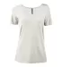 Delta Apparel P504T   Ladies Scoop TRI in Oatmeal heather k2z front view