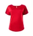 Delta Apparel P505C   Ladies CVC Dolman in Red fh9 front view