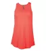 Delta Apparel P506C   Ladies Tank CVC in Coral heather kfh front view