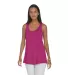 Delta Apparel P506T   Ladies Tank TRI in Berry heather front view