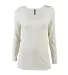Delta Apparel P507T   Ladies LS TRI in Oatmeal heather triblend front view