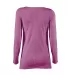 Delta Apparel P507T   Ladies LS TRI in Berry heather back view