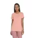 Delta Apparel P513C   Lds Band Crew CVC in Blush front view