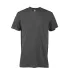 Delta Apparel P601T Adlt Short Sleeve Crew Triblen in Charcoal heather k2y front view