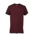 Delta Apparel P601T Adlt Short Sleeve Crew Triblen in Maroon heather k3b front view