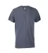 Delta Apparel P602T   Adlt V-Neck TRI in Navy heather k3a front view