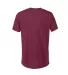 Delta Apparel P602T   Adlt V-Neck TRI in Maroon heather h62 back view