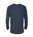 Delta Apparel P603T   Adlt LS Crew TRI in Navy heather k3a back view