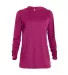 Delta Apparel P909T   Adlt PO Hood TRI in Berry heather k9u front view