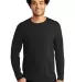 Port & Company PC600LS    Long Sleeve Bouncer Tee Deep Black front view