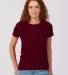 Tultex Premium 516 - Ladies' Premium Cotton Tee Burgundy front view