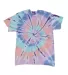 Dyenomite 200TD Rainbow Cut-Spiral Tie-Dyed T-Shir in Mindfulness front view