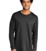 Port & Company PC330LS    Tri-Blend Long Sleeve Te in Blkhthr front view