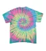 Dyenomite 200NR Neon Rush Tie-Dyed T-Shirt in Aqua back view