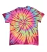Dyenomite 200NR Neon Rush Tie-Dyed T-Shirt in Pomegranate back view