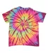 Dyenomite 200NR Neon Rush Tie-Dyed T-Shirt in Pomegranate front view