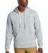 District Clothing DT8100 District   Re-Fleece  Hoo in Lt hthr grey front view