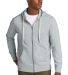 District Clothing DT8102 District   Re-Fleece  Ful in Lt hthr grey front view