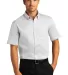 Port Authority W809 Short Sleeve SuperPro React Tw White front view