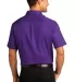 Port Authority W809 Short Sleeve SuperPro React Tw in Purple back view