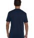 Next Level 3200 Fitted Short Sleeve V Neck T Shirt in Midnight navy back view