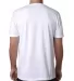 Next Level 3200 Fitted Short Sleeve V in White back view