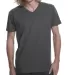 Next Level 3200 Fitted Short Sleeve V in Heavy metal front view