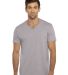 Next Level 3200 Fitted Short Sleeve V Neck T Shirt in Heather gray