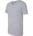 Next Level 3200 Fitted Short Sleeve V Neck T Shirt in Heather gray