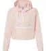 Independent Trading Co. EXP64CRP Women's Lightweig Blush/ White Zipper front view