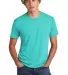 Next Level 6010 Men's Tri-Blend Crew in Tahiti blue front view