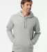 Adidas Golf Clothing A432 Fleece Hooded Sweatshirt Grey Heather front view