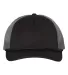 Richardson Hats 213 Low Pro Foamie Trucker Cap Black/ Charcoal/ Black front view