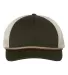 Richardson Hats 213 Low Pro Foamie Trucker Cap Dark Olive/ Tan/ Khaki front view