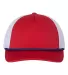 Richardson Hats 213 Low Pro Foamie Trucker Cap Red/ White/ Royal front view