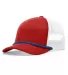 Richardson Hats 213 Low Pro Foamie Trucker Cap Red/ White/ Royal side view