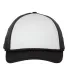 Richardson Hats 213 Low Pro Foamie Trucker Cap White/ Black/ Black front view