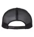 Richardson Hats 511 Wool Blend Flat Bill Trucker H in Black/ black back view