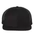 Richardson Hats 511 Wool Blend Flat Bill Trucker H in Black/ black front view