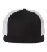 Richardson Hats 511 Wool Blend Flat Bill Trucker H in Black/ white front view