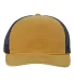 Richardson Hats 930 Troutdale Corduroy Trucker Cap Amber Gold/ Navy front view