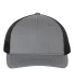 Richardson Hats 112Y Youth Trucker Snapback Cap Heather Grey/ Black front view