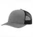 Richardson Hats 112Y Youth Trucker Snapback Cap Heather Grey/ Black side view