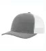 Richardson Hats 112Y Youth Trucker Snapback Cap Heather Grey/ White side view