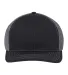 Richardson Hats BLZ601 R-Flex Adjustable Trucker C in Black/ graphite front view